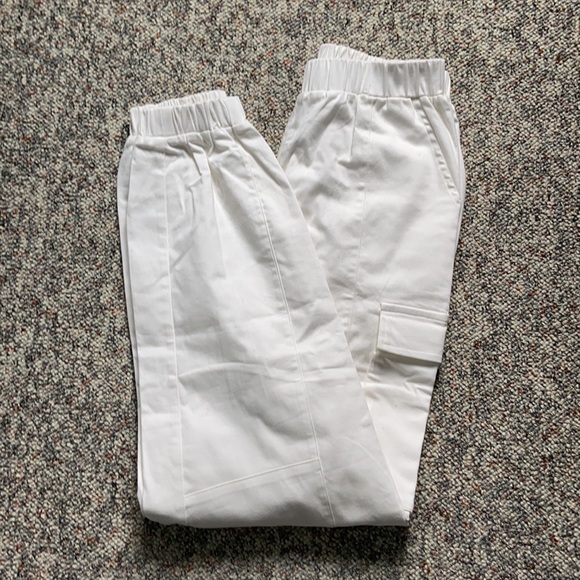 tiger mist white cargo joggers SIZE:S - Picture 4 of 5